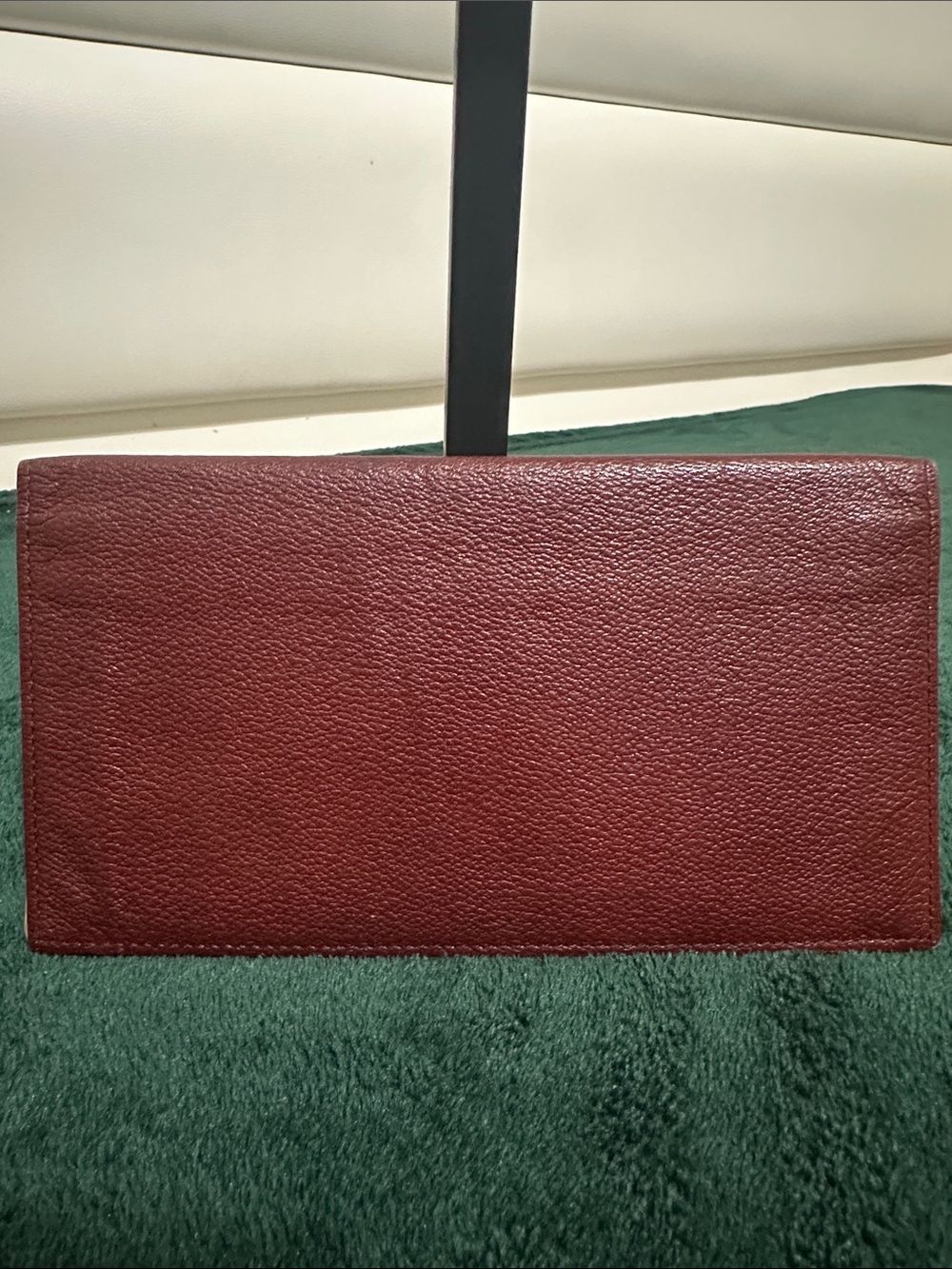 Celine Vintage Burgundy Leather Bifold Long Wallet - Picture 2 of 15